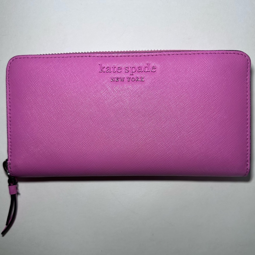 Kate Spade New York Cameron Monotone Large Continental Wallet Bright Pink